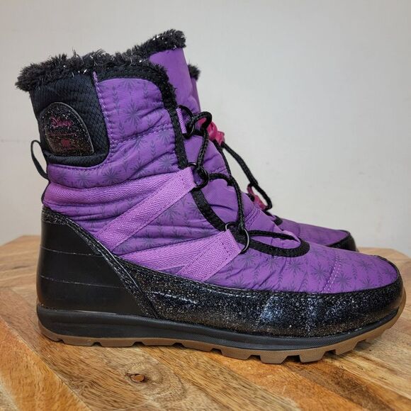 EUC Sorel Disney Youth Whitney Short Frozen 2 Boots In Purple Size 5 LY3669-594 - Picture 1 of 9